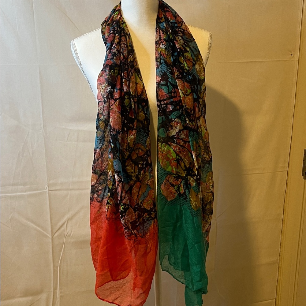 Vintage America Multicolor Floral Scarf